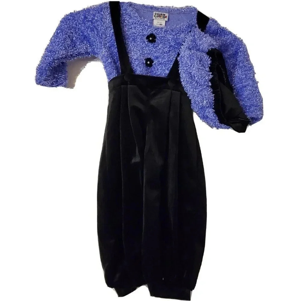 𝅺C.I. Castro Cookie Crunchers Girls Purple Black 12 mth Boutique 3pc set New